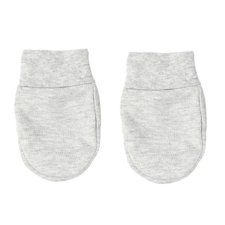 Picture of P110-G-BP: MGU- GREY ANTI-SCRATCH MITTENS Size: Newborn – 6